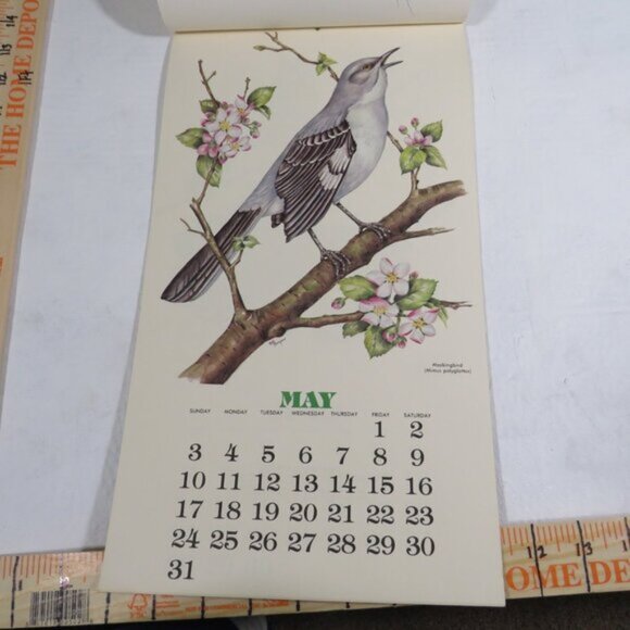 Bird Calendar W/ COLOR SHEET ON REVERSE SIDE Vintage 1981 Collectable LIKE NEW - Picture 9 of 17